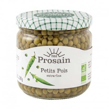 Prosain -- Petits pois extra-fins bio et sans sel ajouté - 345 g