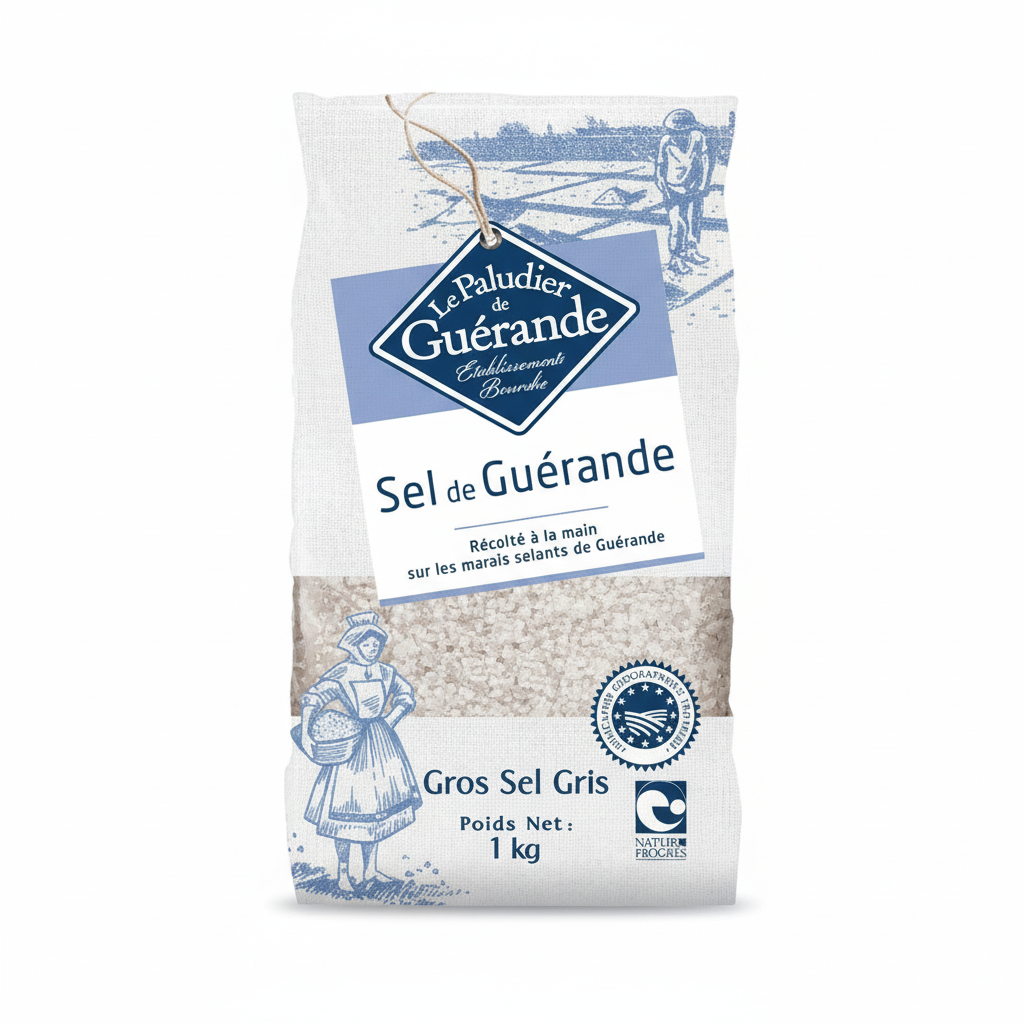 Le Paludier De Guérande -- Sel gros (sachet) Vrac - 1 kg